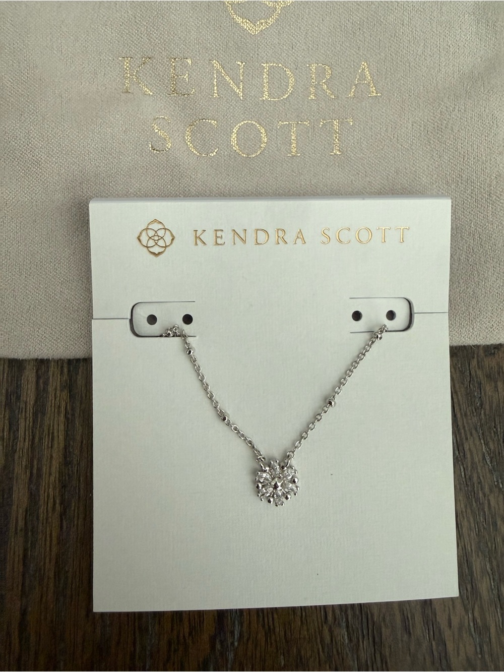 NWT Kendra Scott Silver Mylah Short Pendant Necklace